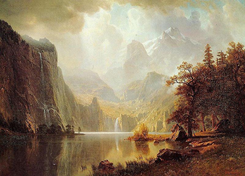 Albert Bierstadt In_the_Mountains Norge oil painting art